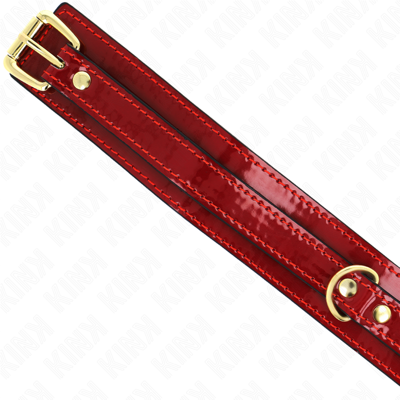 KINK - WINE RED ADJUSTABLE NECKLACE WITH GOLDEN DETAILS 29-42.5 CM X 4 CM - Imagem de 5