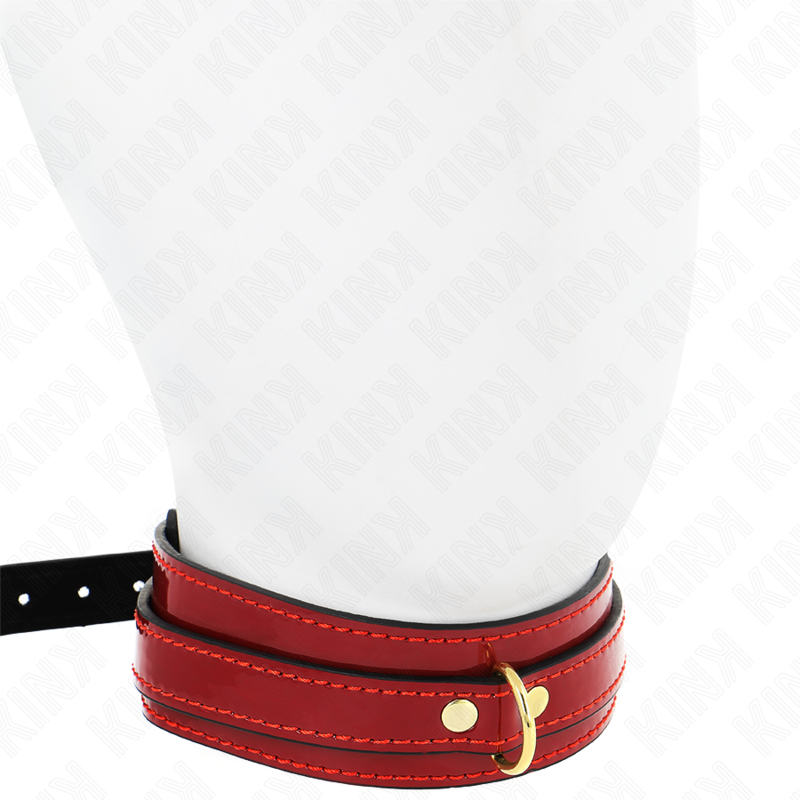 KINK - WINE RED ADJUSTABLE NECKLACE WITH GOLDEN DETAILS 29-42.5 CM X 4 CM - Imagem de 3
