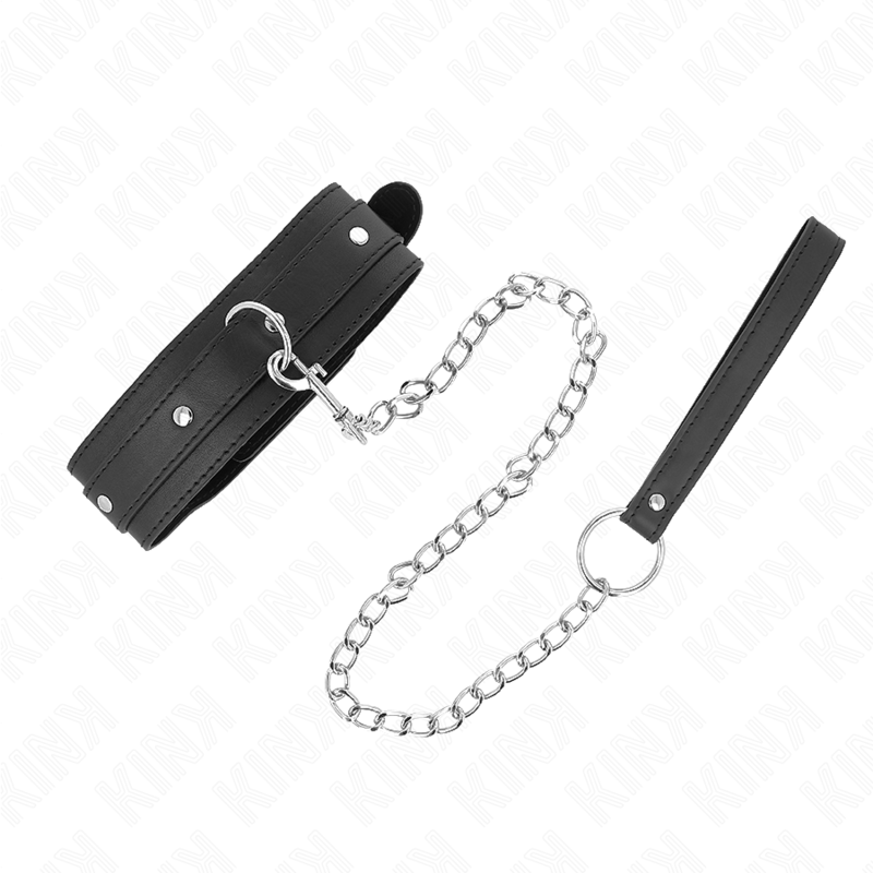 KINK - NECKLACE WITH LEASH 65 CM 1 RING ADJUSTABLE 38-49 CM X 5 CM - Imagem de 2