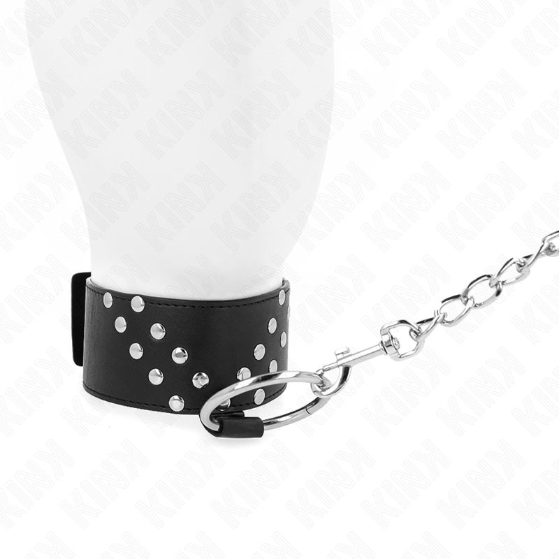 KINK - NECKLACE WITH BELT 65 CM WITH V RIVET ADJUSTABLE 36-43 CM X 5 CM - Imagem de 5