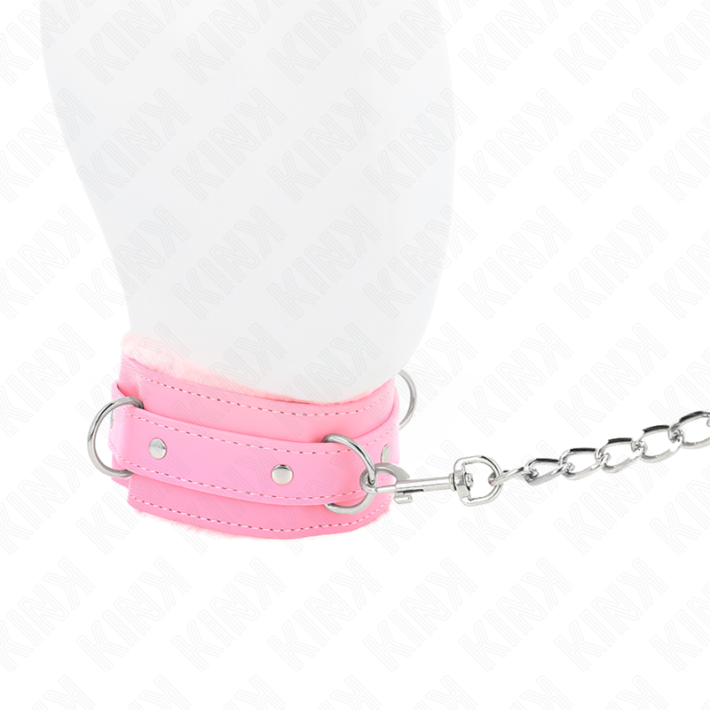 KINK - COLLAR WITH LEASH 65 CM WITH RESTRICTIONS PINK 36-42 CM X 5.5 CM - Imagem de 4