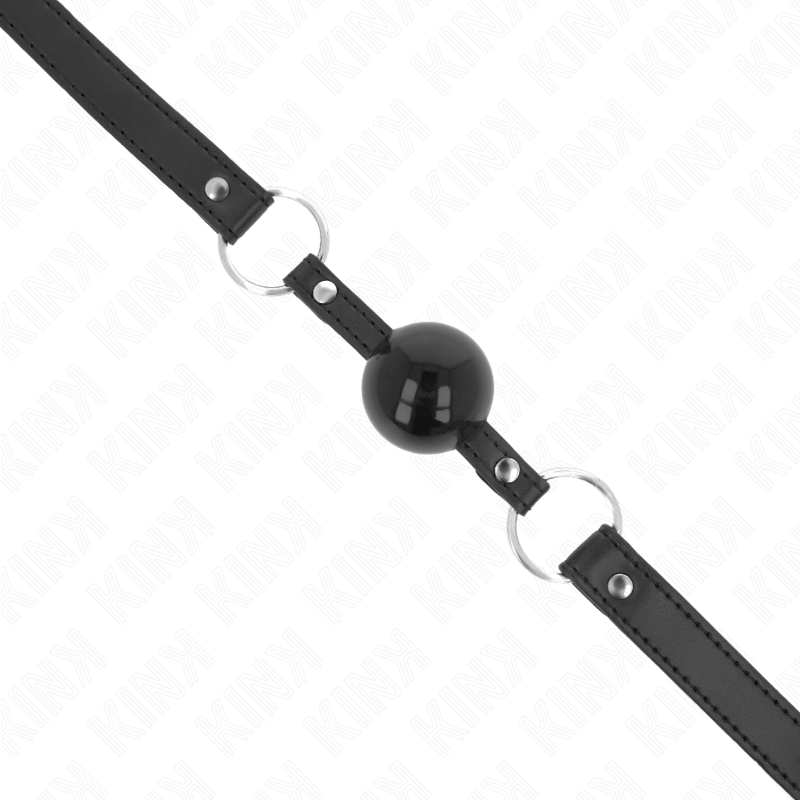 KINK - TPE BALL 4 CM GAG WITH BLACK LOCK 60 x 2 CM - Imagem de 4