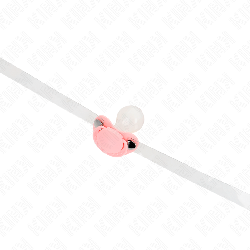 KINK - PINK PACIFIER SHAPED GAG 5.5 x 4 CM ADJUSTABLE 43-60 CM - Imagem de 2