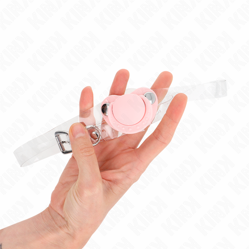 KINK - PINK PACIFIER SHAPED GAG 5.5 x 4 CM ADJUSTABLE 43-60 CM - Imagem de 3