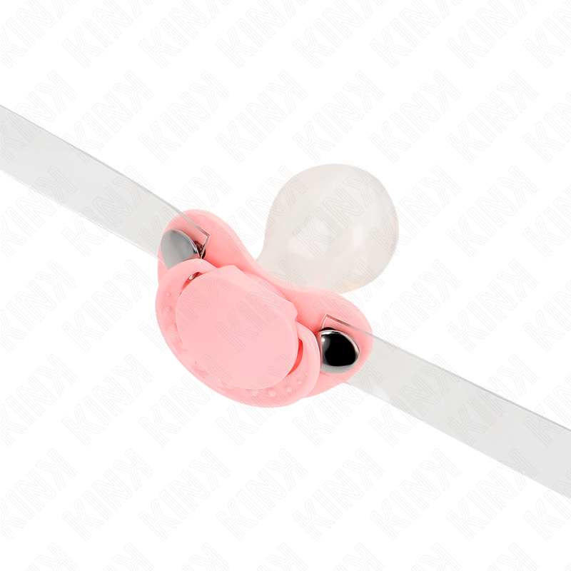 KINK - PINK PACIFIER SHAPED GAG 5.5 x 4 CM ADJUSTABLE 43-60 CM - Imagem de 4