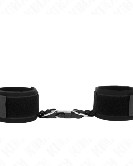 KINK - NEOPRENE HOOKLOOP FASTENER WRIST RESTRAINTS BLACK ADJUSTABLE 22-34 CM
