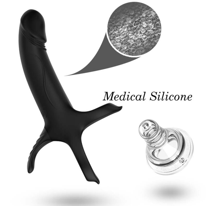 ARMONY - DILDO WITH RING VIBRATOR BLACK - Imagem de 5