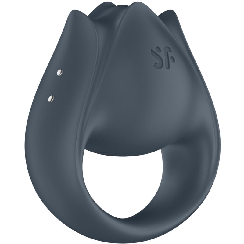 SATISFYER - PERFECT PAIR 2 MULTIVIBRATOR 2 IN 1 PENIS RING AND FINGER STIMULATOR GREY - Imagem de 3