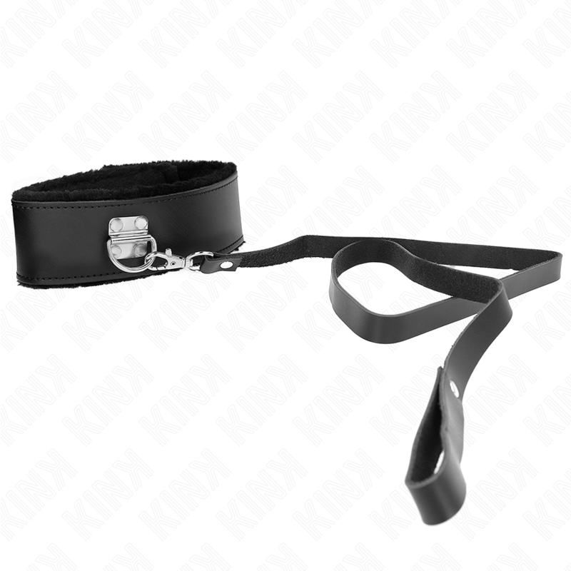 KINK - NECKLACE WITH BELT 116 CM WITH BLACK LEATHER STRAP ADJUSTABLE 40-48 CM X 6 CM - Imagem de 4