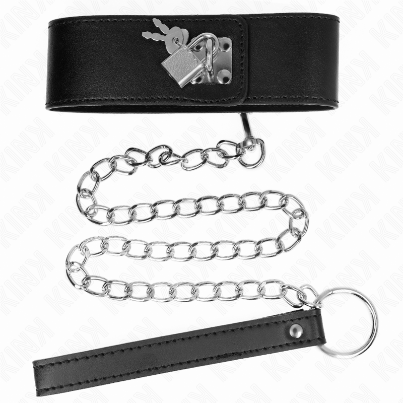 KINK - NECKLACE WITH BELT 65 CM WITH WIDE BLACK STRAP ADJUSTABLE 33.5-41 CM X 5 CM - Imagem de 4