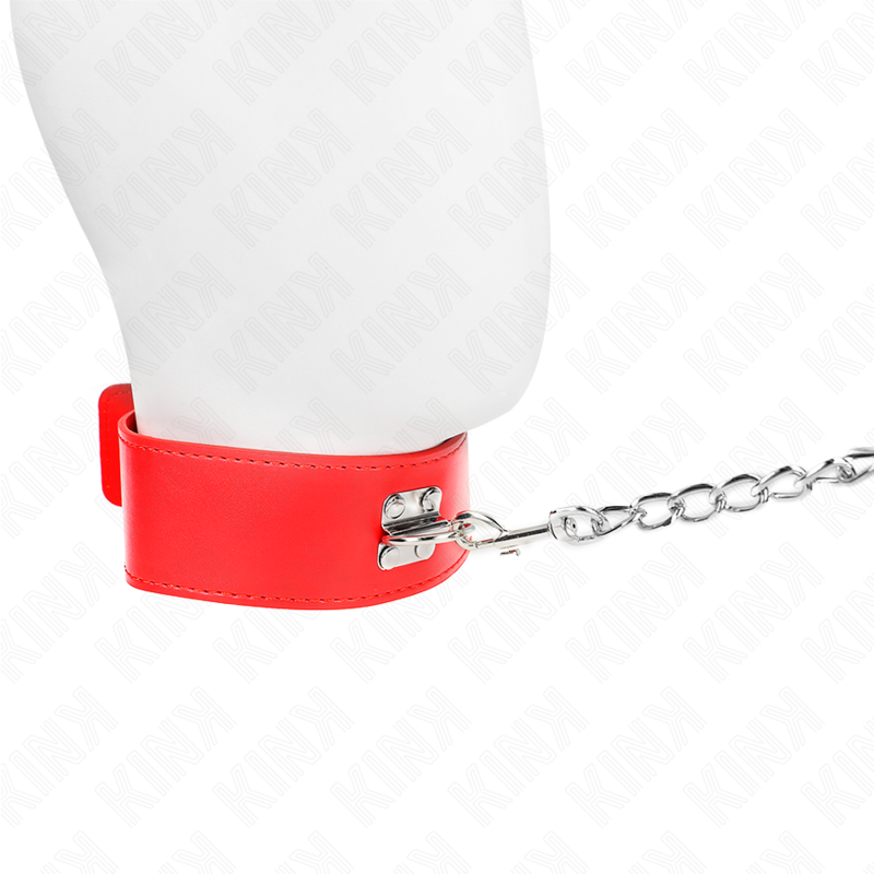 KINK - NECKLACE WITH BELT 65 CM WITH WIDE RED STRAP ADJUSTABLE 33.5-41 CM X 5 CM - Imagem de 5