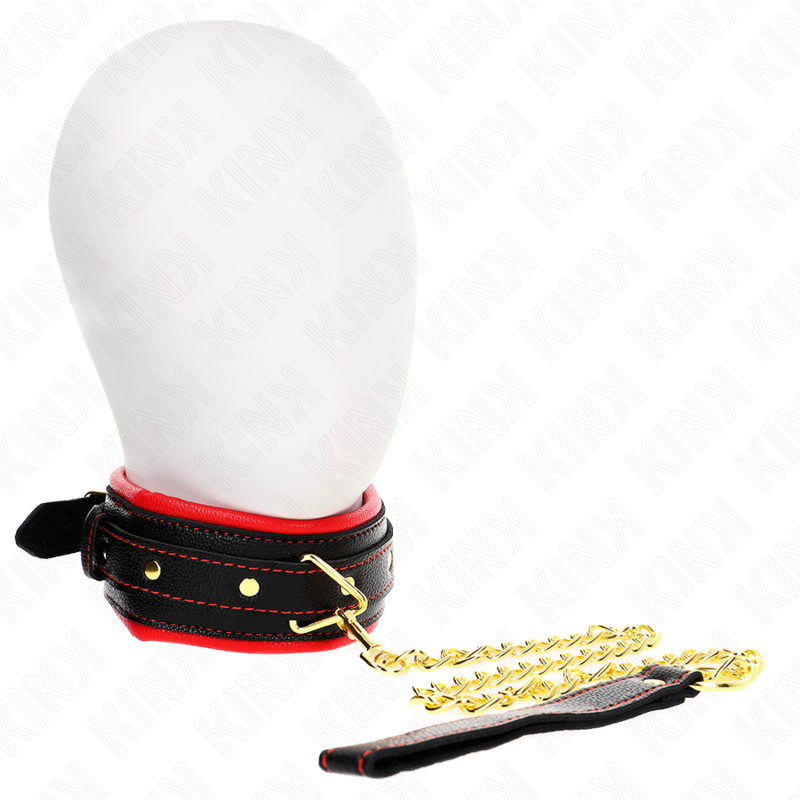 KINK - NECKLACE WITH SPONGE IMITATION LEATHER STRAP MODEL 2 ADJUSTABLE 37-54 CM X 3 CM - Imagem de 2