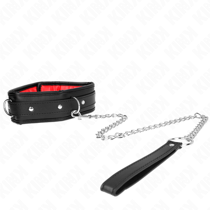 KINK - NECKLACE WITH SPONGE IMITATION LEATHER STRAP MODEL 3 ADJUSTABLE 37-54 CM X 3 CM - Imagem de 2