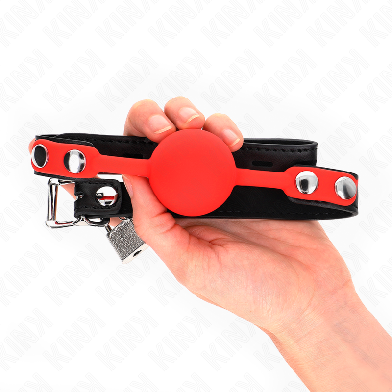 KINK - SILICONE BALL 4 CM GAG WITH LOCK 60 x 2 CM - Imagem de 2