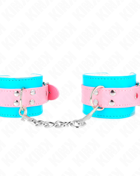 KINK - CUTE WRIST RESTRAINTS BLUE / PINK ADJUSTABLE 16-28 CM X 5 CM