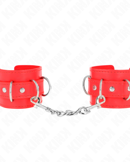 KINK - 3 D-RING WRIST RESTRAINTS ADJUSTABLE RED 17.5-25 CM X 6 CM