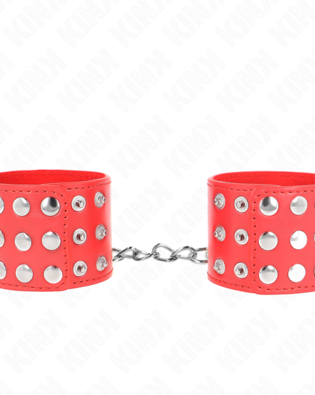 KINK - WRIST RESTRAINTS WITH SNAP FASTEN RED ADJUSTABLE 19-24 CM X 5.5 CM