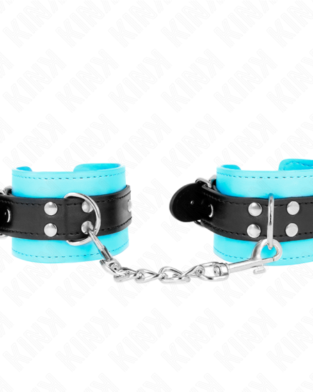 KINK - HOOK WRIST RESTRAINTS BLUE FUR LINED ADJUSTABLE 20-28 CM X 5.5 CM