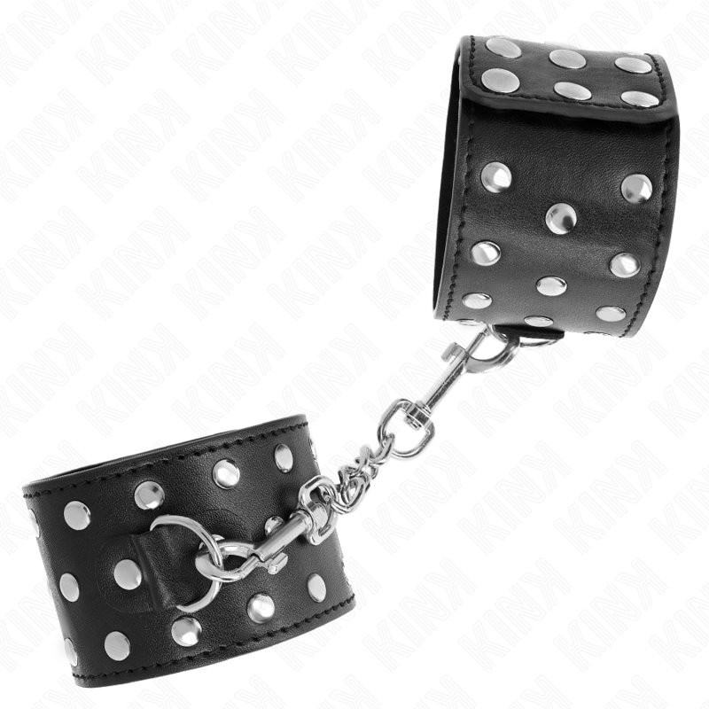 KINK - PUNK WRIST RESTRAINTS ADJUSTABLE 19-24 CM X 5.5 CM - Imagem de 2