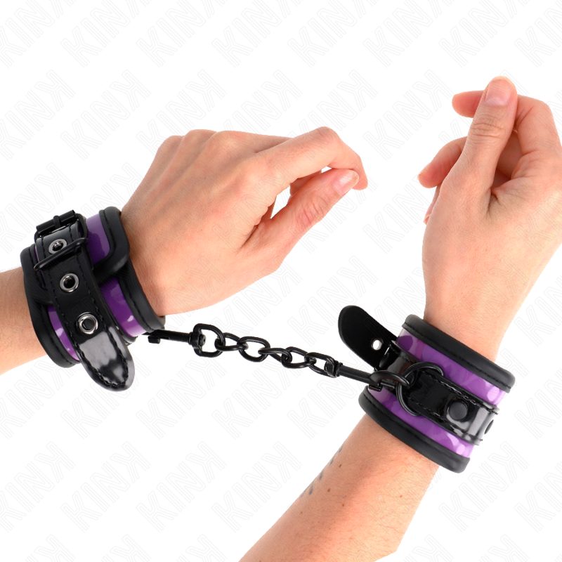 KINK - NEOPRENE WRIST RESTRAINTS LIGHT PURPLE AJUSTABLE 21-28 CM X 5 CM - Imagem de 3