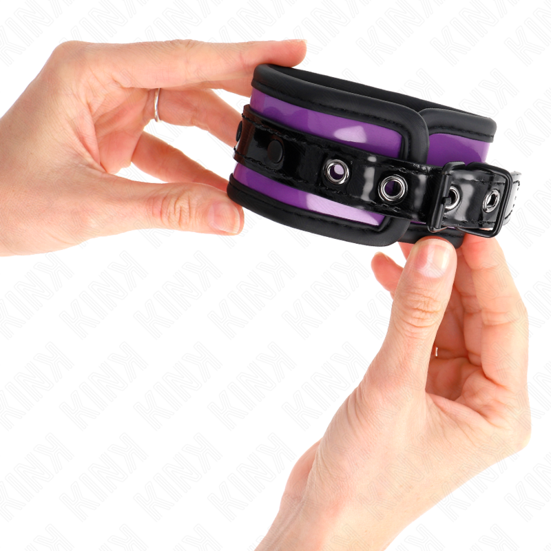 KINK - NEOPRENE WRIST RESTRAINTS LIGHT PURPLE AJUSTABLE 21-28 CM X 5 CM - Imagem de 4