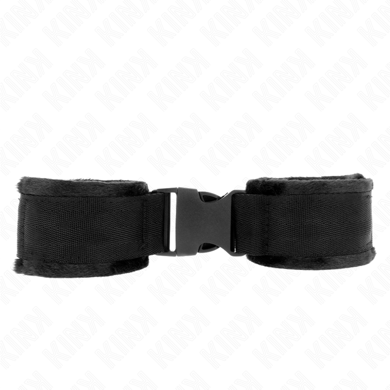 KINK - NYLON BIND HOOKLOOP WRIST RESTRAINTS RED-BLACK MODEL 1 AJDUSTABLE 25-35 CM X 6 CM