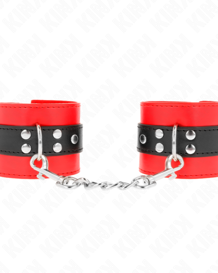 KINK - WRIST RESTRAINTS RED WITH BLACK BELT ADJUSTABLE 17-28 CM X 6 CM