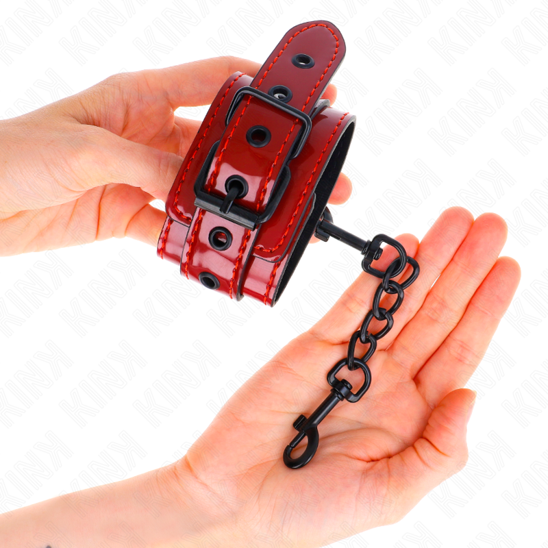 KINK - DARK RED WRIST CUFFS 23 X 5 CM - Imagem de 3