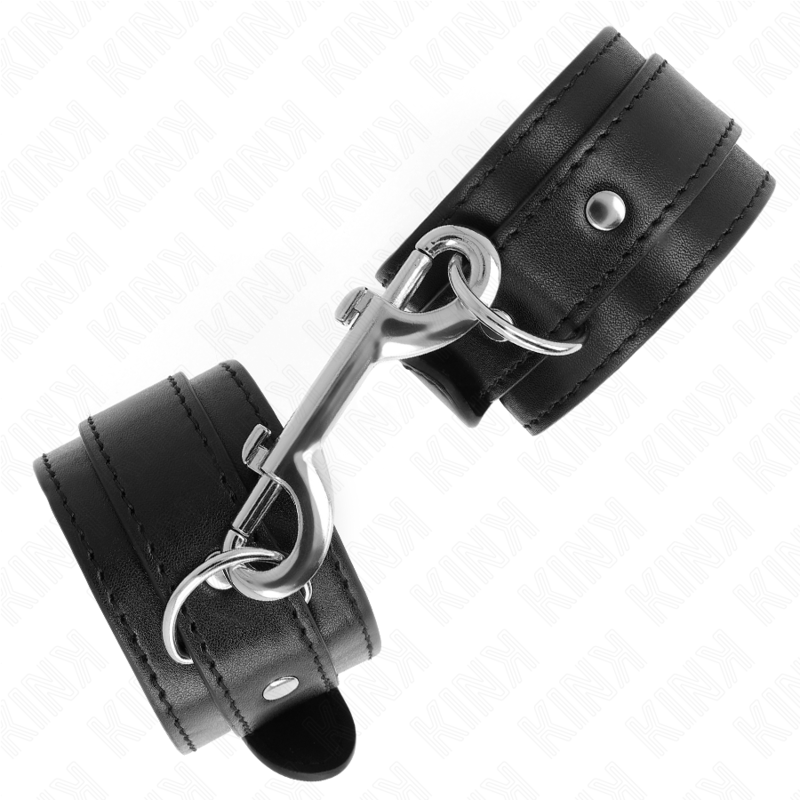 KINK - WRIST RESTRAINTS-SINGLE RIVET ROW BLACK ADJUSTABLE 17-28 CM X 5 CM - Imagem de 2