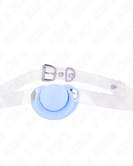 KINK - LIGHT BLUE PACIFIER SHAPED GAG 5.5 x 4 CM ADJUSTABLE 43-60 CM