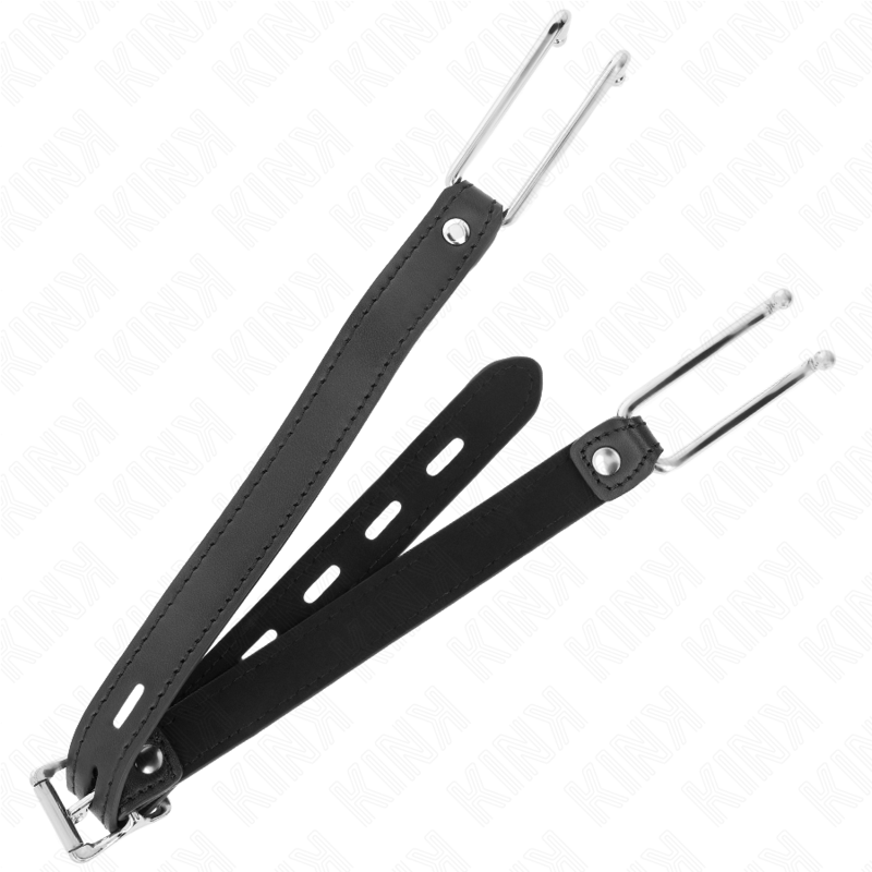 KINK - METAL HOOK GAG 11.5 CM WITH LEATHERETTE STRAP ADJUSTABLE 39-58 CM X 2 CM - Imagem de 2