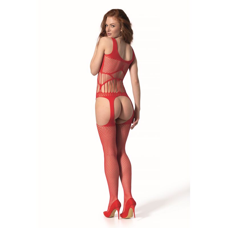 PASSION - BS 106 BODYSTOCKING RED ONE SIZE - Imagem de 2