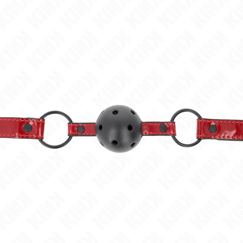 KINK - SHINY LEATHERETTE BALL 4.5 CM GAG 63.5 X 2 CM ADJUSTABLE 41 X 59 CM - Imagem de 3