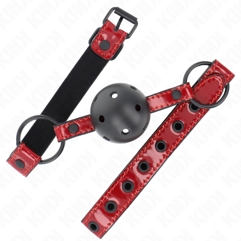 KINK - SHINY LEATHERETTE BALL 4.5 CM GAG 63.5 X 2 CM ADJUSTABLE 41 X 59 CM - Imagem de 2