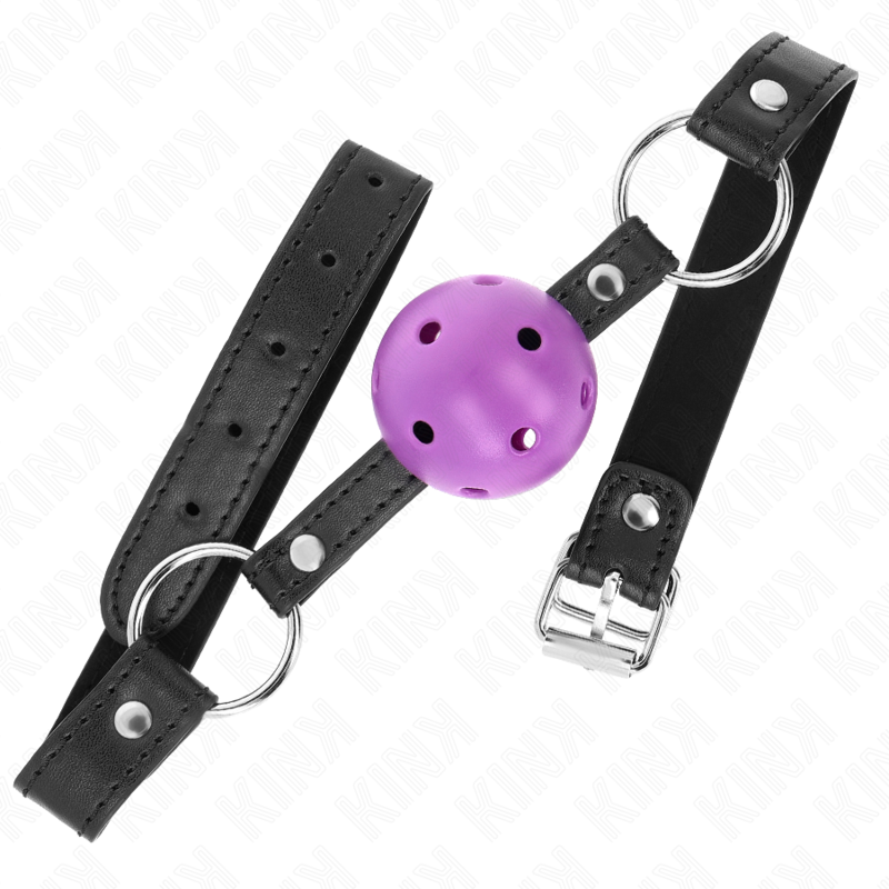 KINK - HOLLOW HARD PURPLE BALL 4.5 CM GAG 63.5 X 2 CM - Imagem de 2