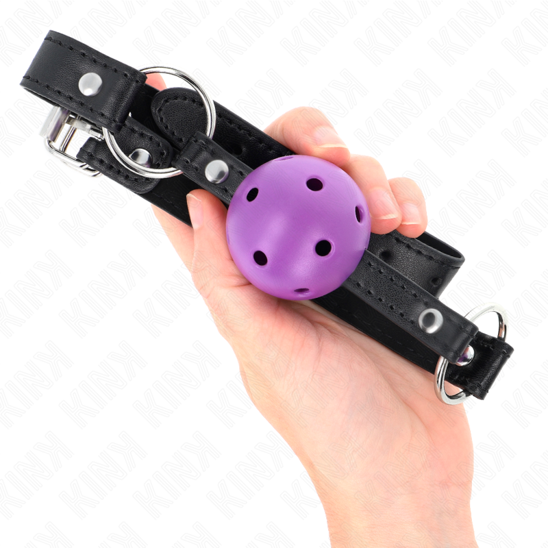 KINK - HOLLOW HARD PURPLE BALL 4.5 CM GAG 63.5 X 2 CM - Imagem de 4