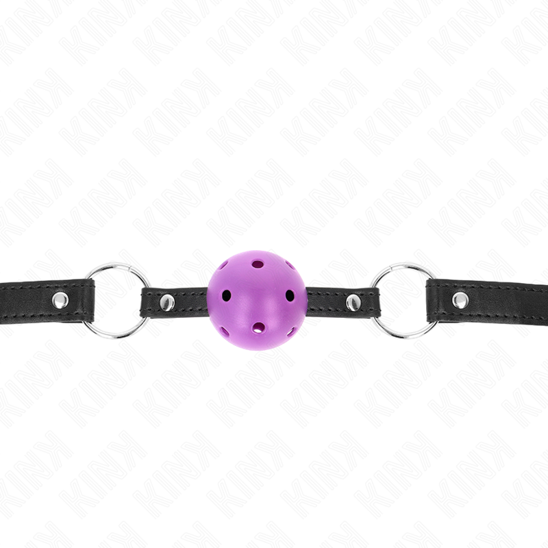KINK - HOLLOW HARD PURPLE BALL 4.5 CM GAG 63.5 X 2 CM - Imagem de 3