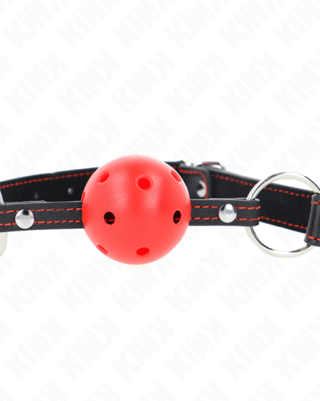 KINK - HOLLOW HARD RED BALL GAG MODEL 2 65 x 2.5 CM