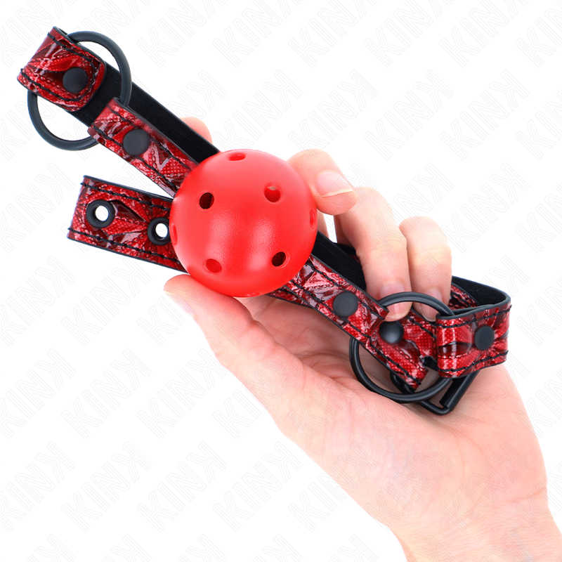 KINK - DIAMOND PATTERN BALL 4.5 CM GAG MODEL 1 64.5 CM ADJUSTABLE 42-60 CM - Imagem de 4