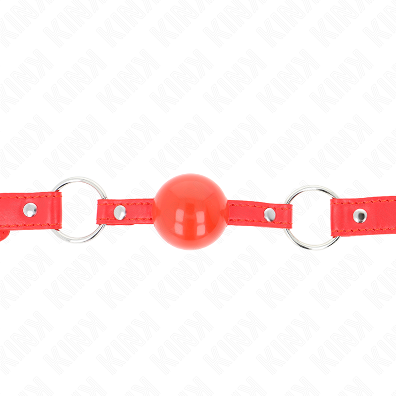 KINK - TPE BALL 4 CM GAG WITH ROJO LOCK 60 x 2 CM - Imagem de 3