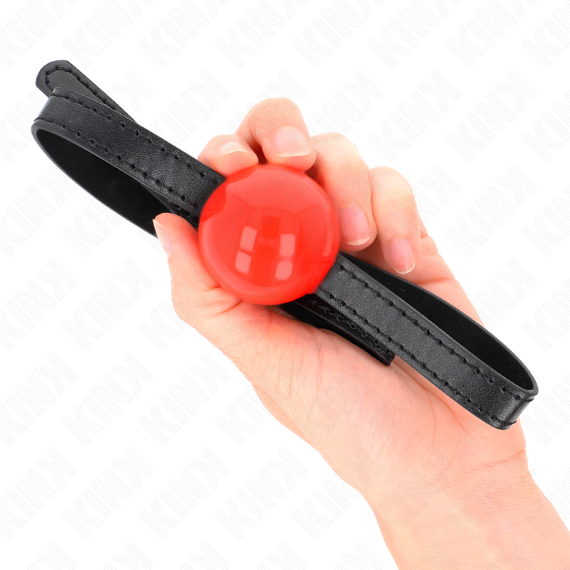 KINK - RED SINGLE SOLID BALL 4 CM GAG 65 x 1.5 CM - Imagem de 4