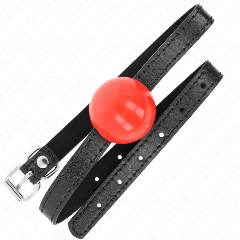 KINK - RED SINGLE SOLID BALL 4 CM GAG 65 x 1.5 CM - Imagem de 2