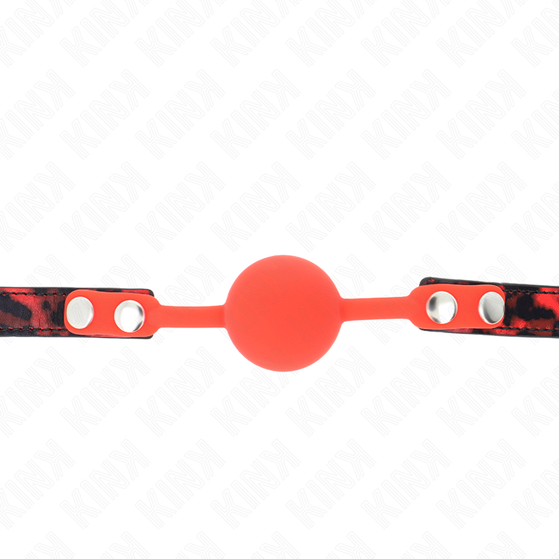 KINK - MODEL 2 SILICONE BALL 4 CM GAG WITH LOCK 60 x 2 CM - Imagem de 3
