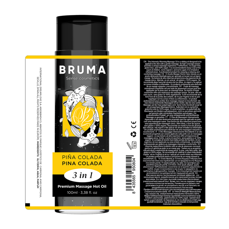 BRUMA - PREMIUM MASSAGE HOT OIL PINA COLADA 3 IN 1 - 100 ML - Imagem de 5