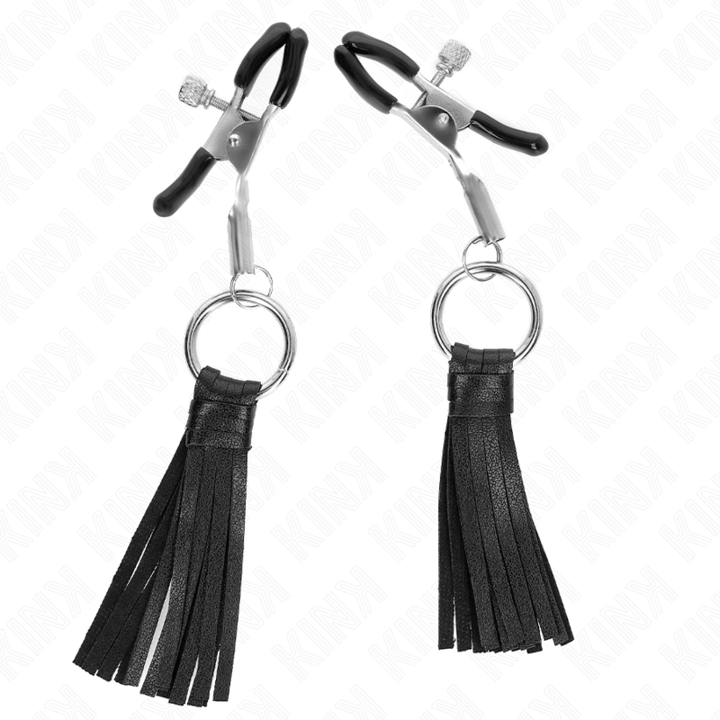 KINK - LEATHERETTE TASSEL NIPPLE CLAMPS 6 CM - Imagem de 2