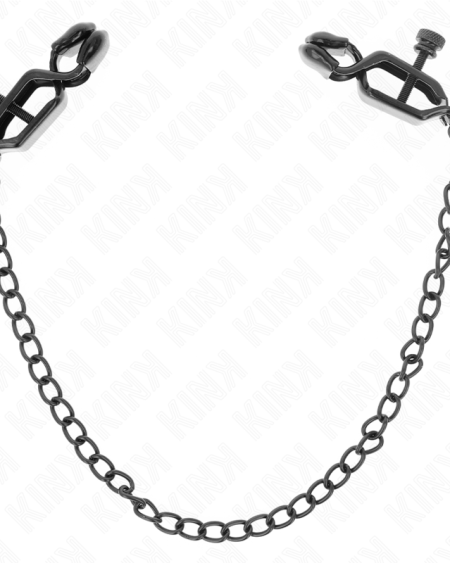 KINK - FLAT CHAIN NIPPLE CLAMPS BLACK 30 CM