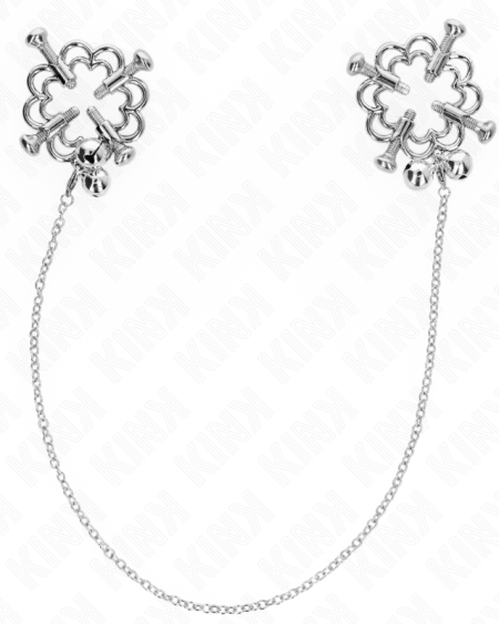 KINK - METAL FLOWER NIPPLE CLAMPS WITH CHAIN