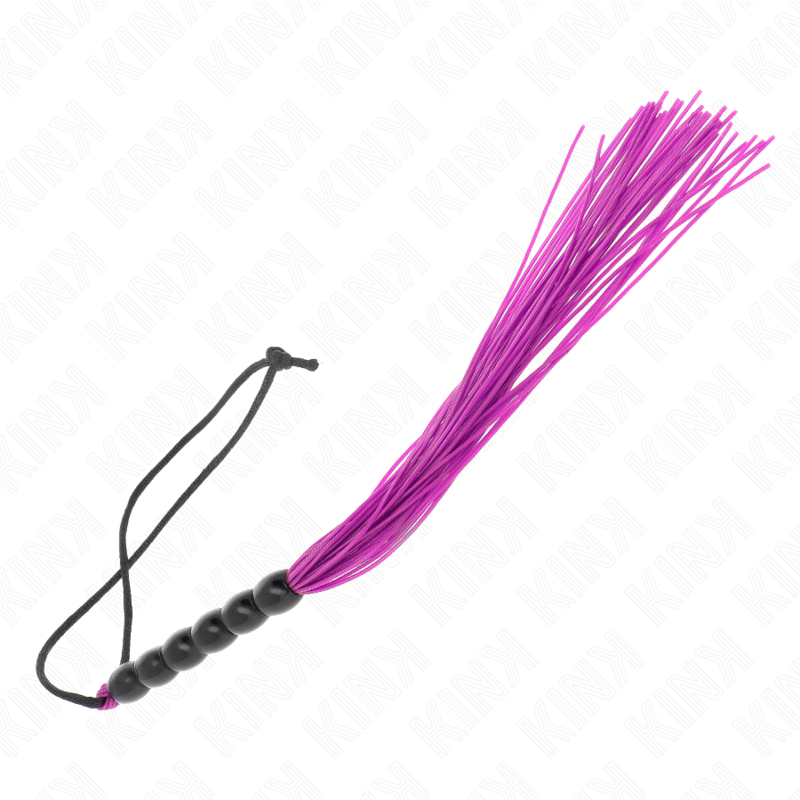 KINK - MINI SILICONE WHIP WITH 6 PURPLE BEADS 26 CM - Imagem de 5