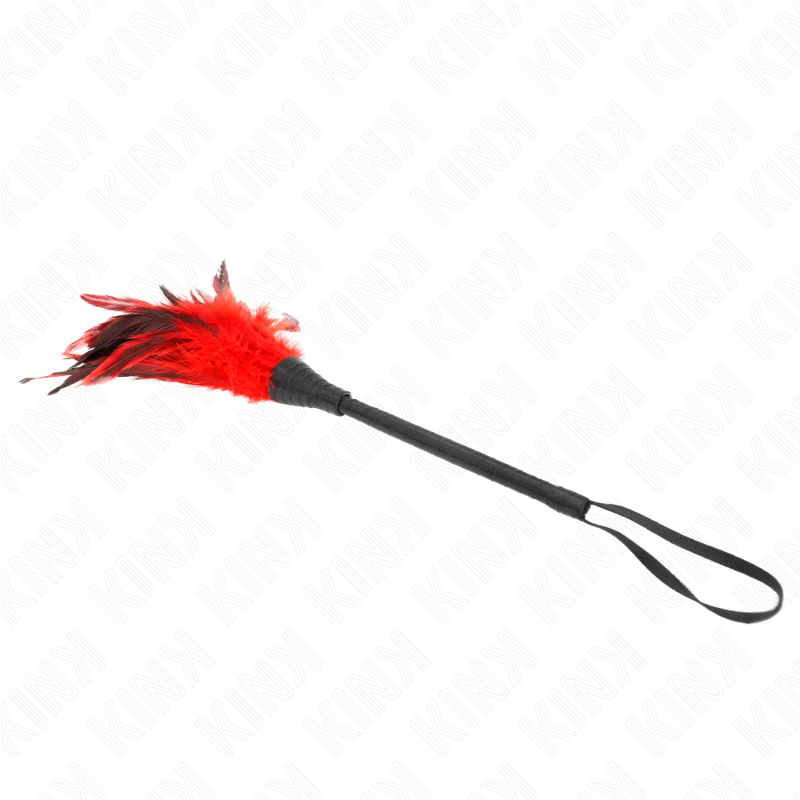 KINK - RED MAIDS HORN SHAPED TICKLE CHICKEN FEATHERS 36 CM - Imagem de 3