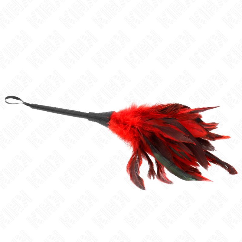 KINK - RED MAIDS HORN SHAPED TICKLE CHICKEN FEATHERS 36 CM - Imagem de 4